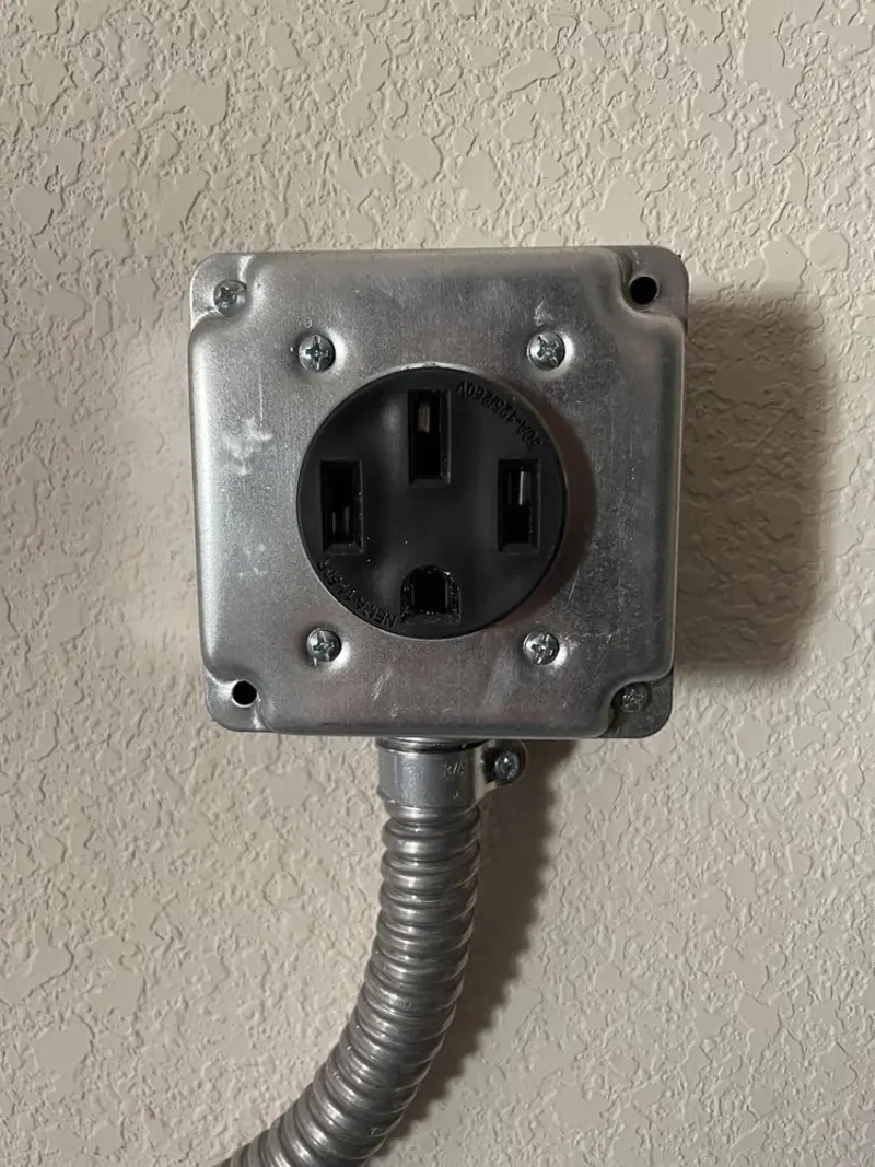 NEMA 14-50 outlet installed for Smart Home Electrical in Eidson Road